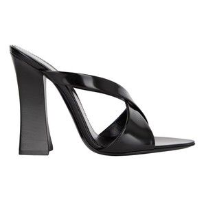 Saint Laurent Eva Mules Black - NWT